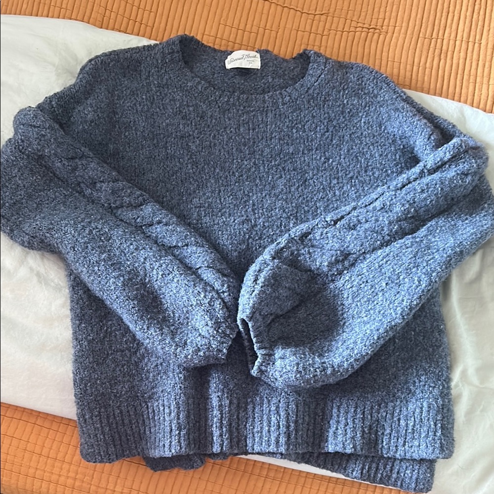 Cozy Blue Knit Sweater
